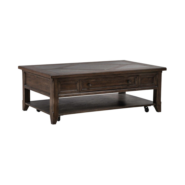 Paradise Valley - Rectangular Cocktail Table - Saddle Brown – Cocktail Tables by Liberty Furniture at Furniture Wholesale Plus , Nashville furniture store