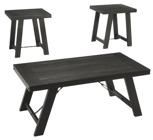 Noorbrook - Occasional Table Set (Set of 3) - Black / Pewter – Table Sets by Signature Design by Ashley® at Furniture Wholesale Plus , Nashville furniture store