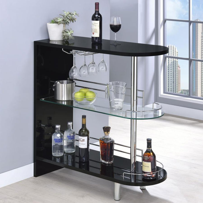 Adolfo - Rectangular 2-Tier Home Bar Table - Premium Home Bars from CoasterEssence - Just $289! Shop now at Furniture Wholesale Plus  We are the best furniture store in Nashville, Hendersonville, Goodlettsville, Madison, Antioch, Mount Juliet, Lebanon, Gallatin, Springfield, Murfreesboro, Franklin, Brentwood