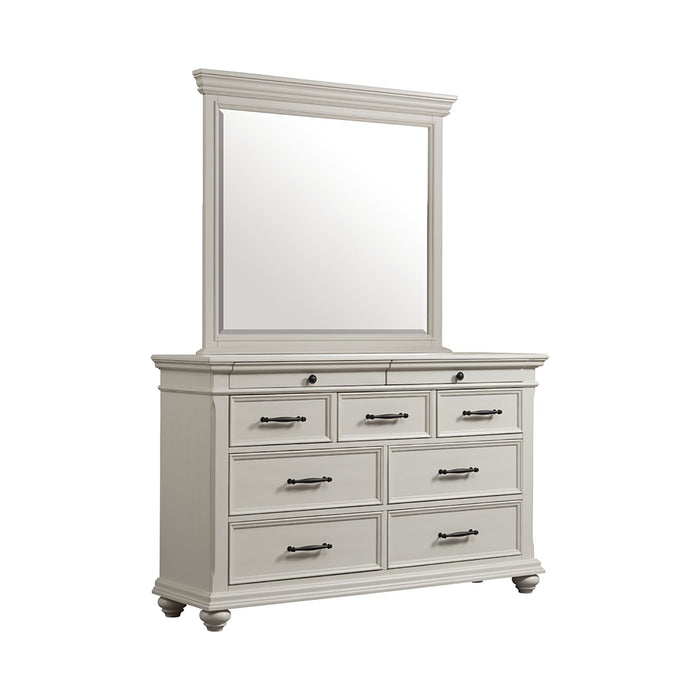 Slater - 9-Drawer Dresser With Mirror – Dresser & Mirror by Elements International at Furniture Wholesale Plus , Nashville furniture store