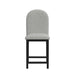 Portland - Round Back Barstool With Fabric (Set of 2) - Gray / Black – Stool Sets by Elements International at Furniture Wholesale Plus , Nashville furniture store