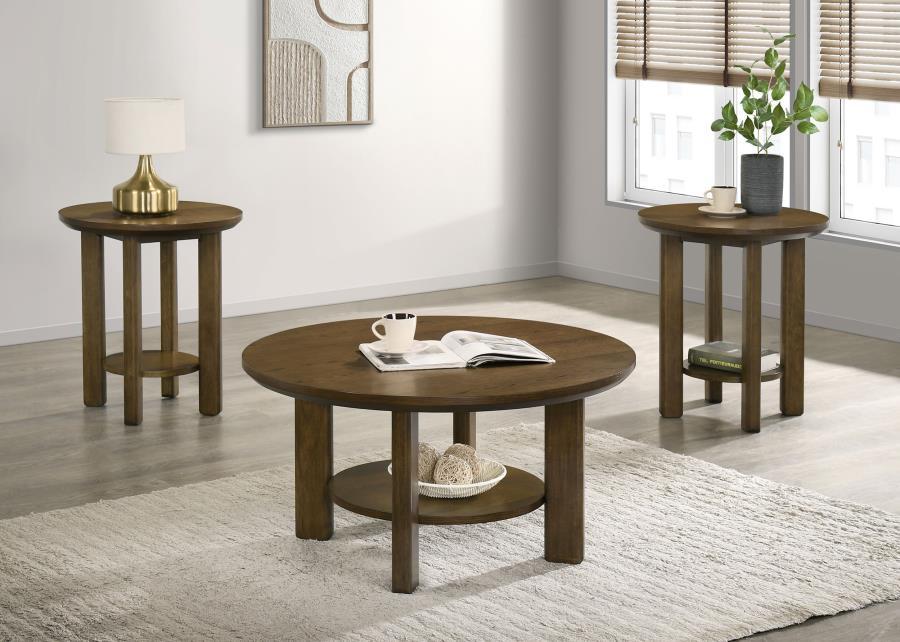 Ottowa - Round Wood Coffee Table Set – Table Sets by Coaster Fine Furniture at Furniture Wholesale Plus , Nashville furniture store