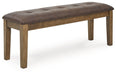 Urbinforte - Large Upholstered Dining Room Bench - Light Brown – Upholstered Benches by Signature Design by Ashley® at Furniture Wholesale Plus , Nashville furniture store