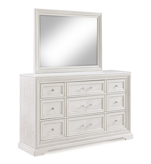 Alexandria - Dresser And Mirror - White – Dresser & Mirror by Crown Mark at Furniture Wholesale Plus , Nashville furniture store