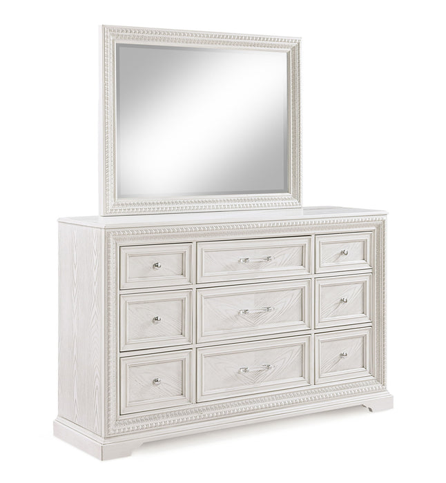 Alexandria - Dresser And Mirror - White – Dresser & Mirror by Crown Mark at Furniture Wholesale Plus , Nashville furniture store