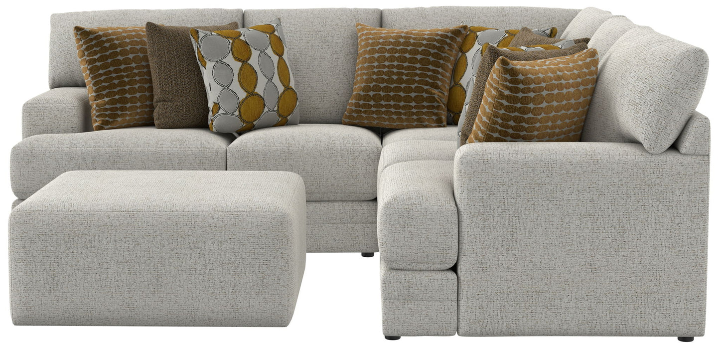 Tori - Sectional With Comfort Coil Seating, Cocktail Ottoman And Accent Pillows Included – 2 Piece Living Room Sets by Jackson at Furniture Wholesale Plus , Nashville furniture store