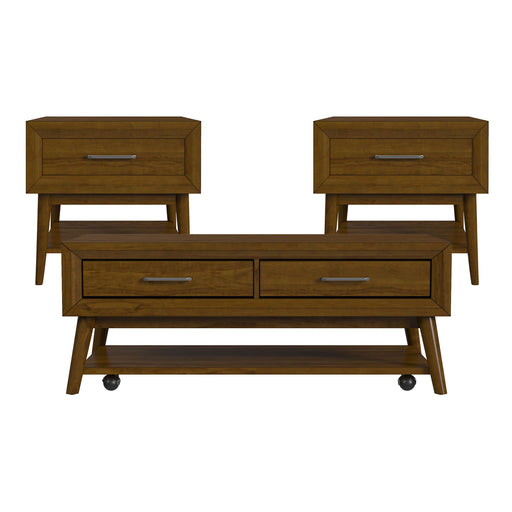 Santa Barbara - 3 Piece Occasional Table Set (Coffee Table & Two End Tables) - Walnut – Table Sets by Elements International at Furniture Wholesale Plus , Nashville furniture store