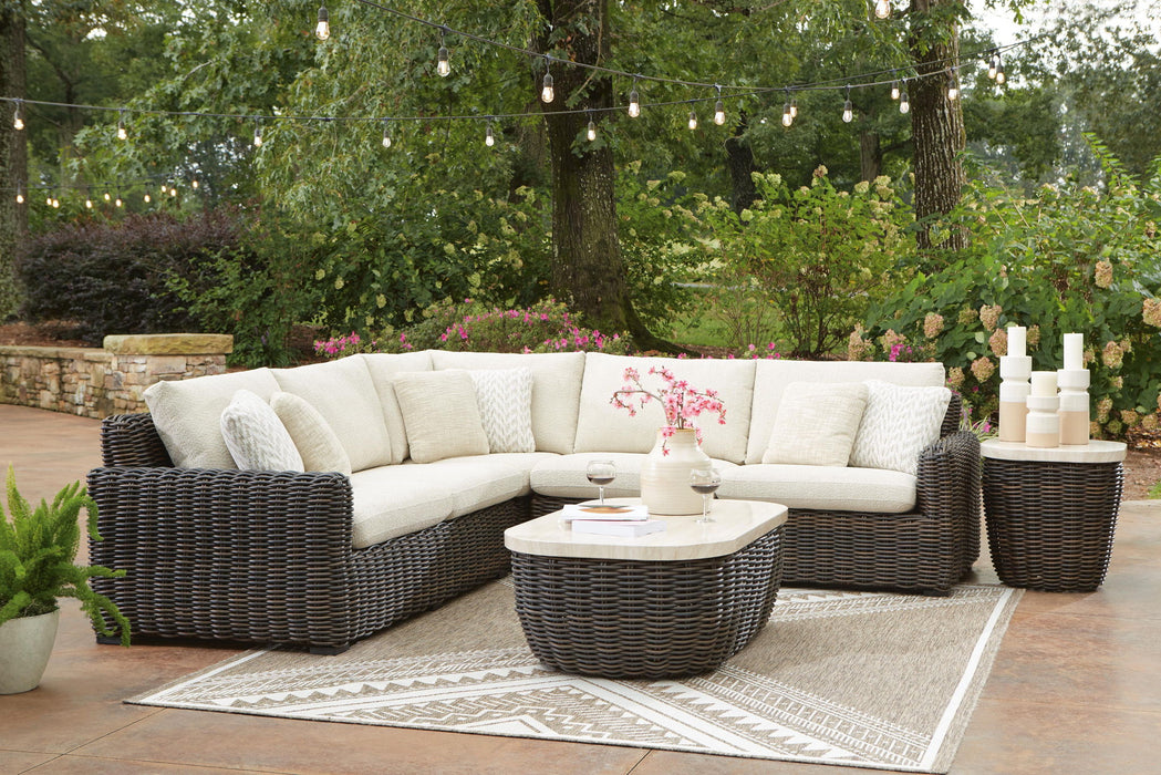 Kimora - Outdoor Sectional – Stationary Sectionals by Signature Design by Ashley® at Furniture Wholesale Plus , Nashville furniture store