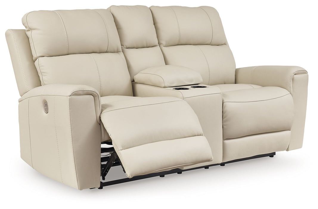 Dahlmoore - Dbl Power Reclining Loveseat With Console - Almond – Reclining Loveseats by Signature Design by Ashley® at Furniture Wholesale Plus , Nashville furniture store