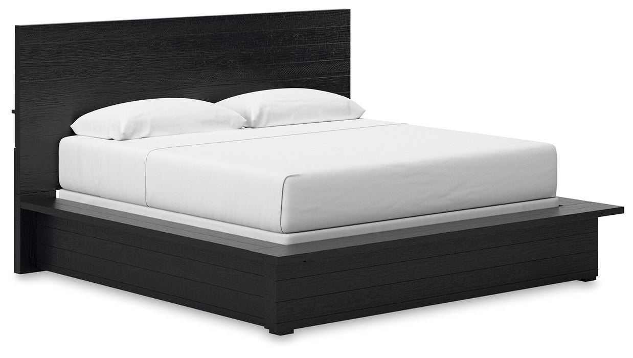 Londer - King Panel Bed - Black – Panel Beds by Millennium® by Ashley at Furniture Wholesale Plus , Nashville furniture store