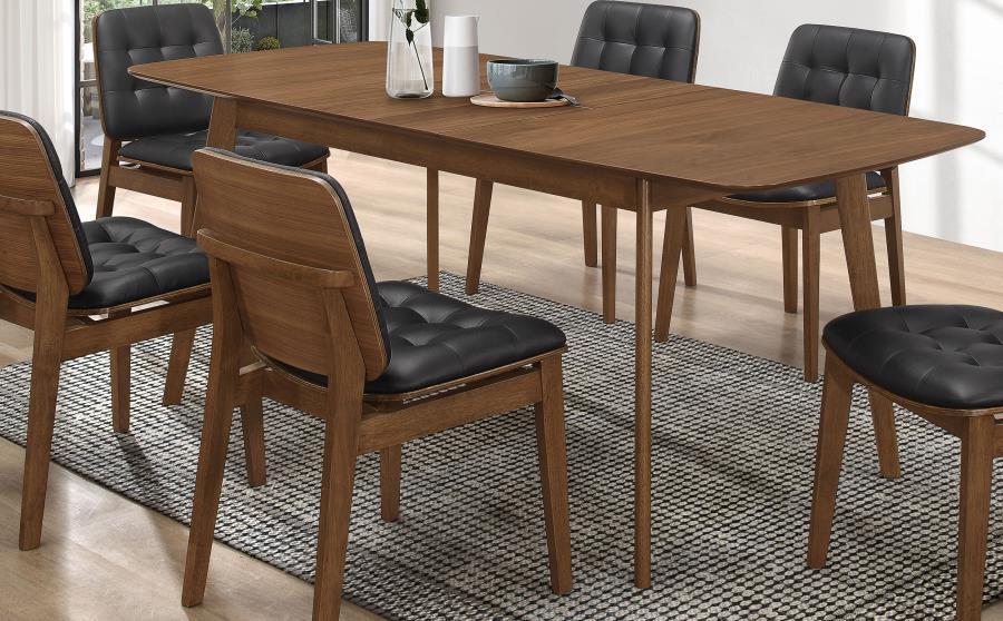 Redbridge - Extension Leaf Dining Table - Natural Walnut – Dining Tables with Extensions by CoasterEveryday at Furniture Wholesale Plus , Nashville furniture store