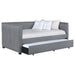 Brodie - Upholstered Twin Daybed With Trundle - Gray – Daybeds by CoasterEssence at Furniture Wholesale Plus , Nashville furniture store
