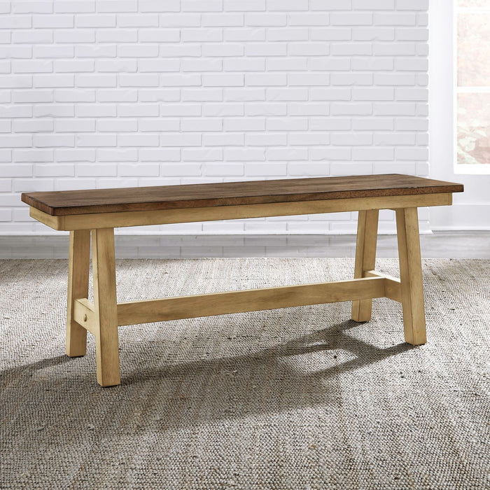 Lindsey Farm - Backless Bench - Natural & Brown – Dining Benches by Liberty Furniture at Furniture Wholesale Plus , Nashville furniture store