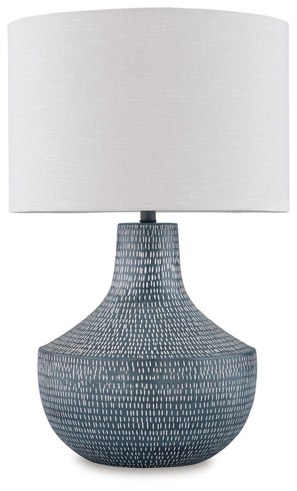 Schylarmont - Metal Table Lamp - Antique Gray / White – Table Lamps by Signature Design by Ashley® at Furniture Wholesale Plus , Nashville furniture store