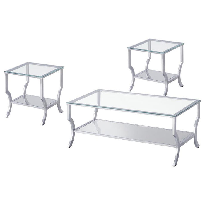 Saide - Glass Top Coffee And End Table Set – Table Sets by Coaster Fine Furniture at Furniture Wholesale Plus , Nashville furniture store