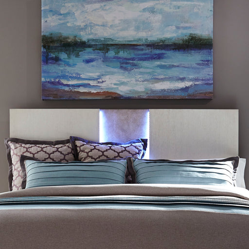 Mirage - King Travertine Panel Headboard - Wirebrushed White – Panel Headboards by Liberty Furniture at Furniture Wholesale Plus , Nashville furniture store