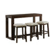 Hardy - Multipurpose Bar Table Set - Dark Walnut – 4 Piece Dining Room Sets by Elements International at Furniture Wholesale Plus , Nashville furniture store