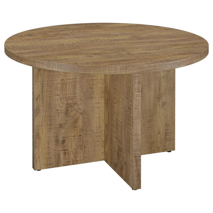 Jamestown - Round Composite Wood Dining Table - Mango – Dining Tables by CoasterEveryday at Furniture Wholesale Plus , Nashville furniture store