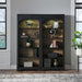 Meritage - Bunching Bookcase (Set of 2) - Aged Charcoal – 2 Piece Home Office Sets by Liberty Furniture at Furniture Wholesale Plus , Nashville furniture store