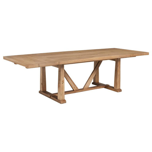 Middleton - 106" Extension Leaf Dining Table - Natural Brown - Premium Dining Tables with Extensions from Coaster Fine Furniture - Just $849! Shop now at Furniture Wholesale Plus  We are the best furniture store in Nashville, Hendersonville, Goodlettsville, Madison, Antioch, Mount Juliet, Lebanon, Gallatin, Springfield, Murfreesboro, Franklin, Brentwood
