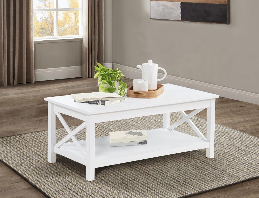 Skyview - 44" Rectangular Lift Top Coffee Table - White – Coffee Tables by Coaster Fine Furniture at Furniture Wholesale Plus , Nashville furniture store