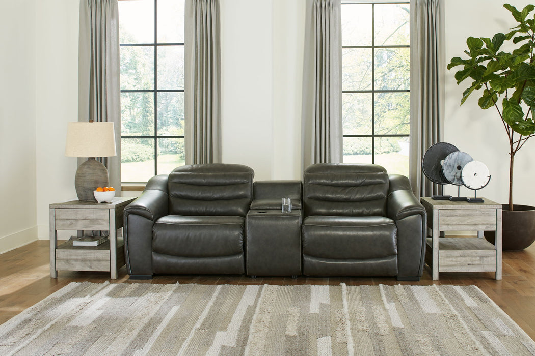 Center Line - Power Recliner Sectional – Reclining Sectionals by Signature Design by Ashley® at Furniture Wholesale Plus , Nashville furniture store