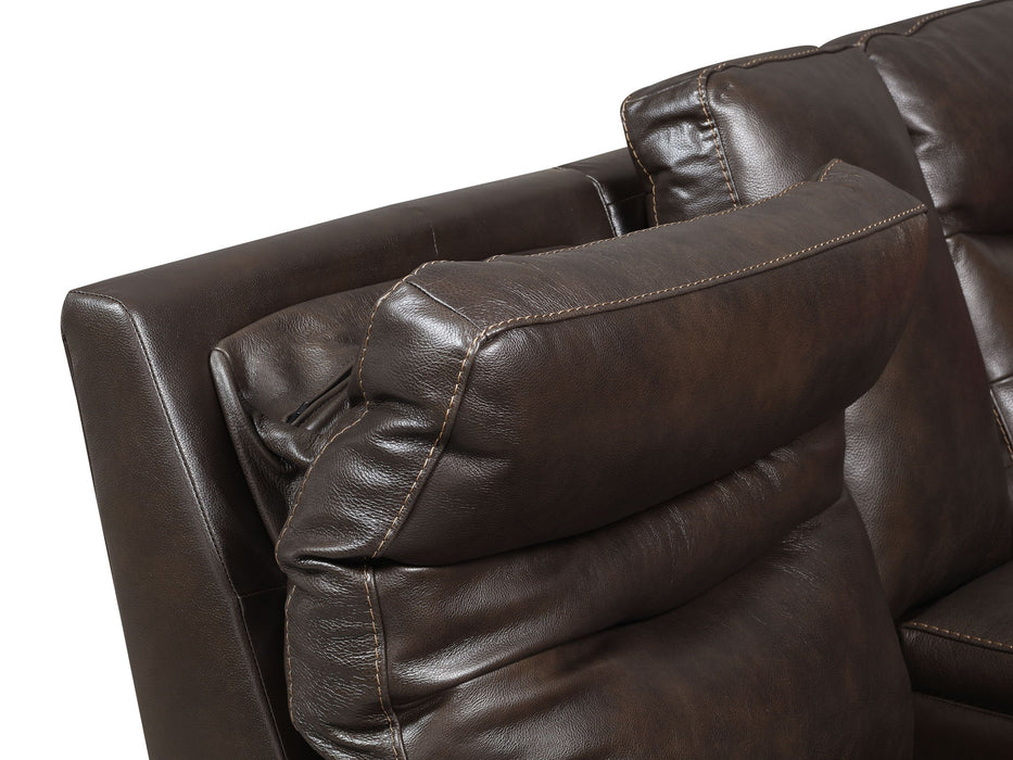 Fortuna - Recliner Console Loveseat - Dark Brown – Reclining Loveseats by Steve Silver Furniture at Furniture Wholesale Plus , Nashville furniture store