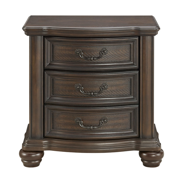 Brunswick - 2-Drawer Nightstand With USB - Mahogany – Nightstands w/ Charging Stations by Elements International at Furniture Wholesale Plus , Nashville furniture store