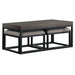Yukon - Rectangle Nesting Table And Stool - Brown – Nesting Tables by Steve Silver Furniture at Furniture Wholesale Plus , Nashville furniture store