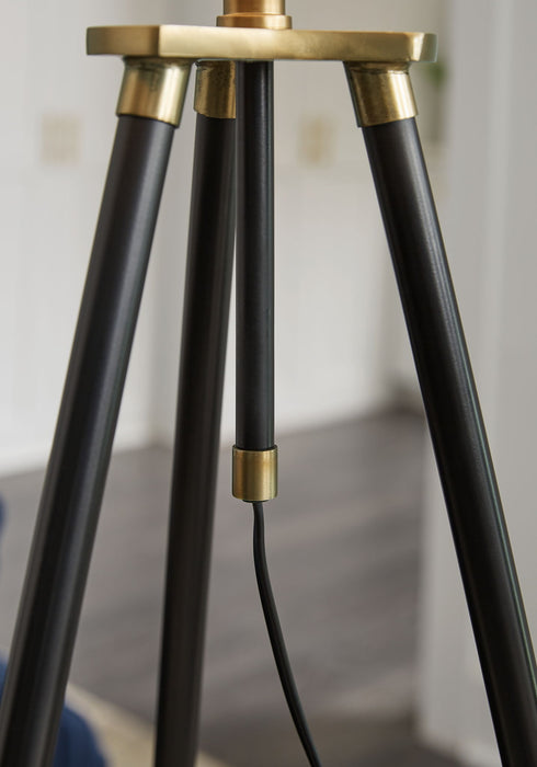 Cashner - Metal Floor Lamp - Black / Gold Finish – Floor Lamps by Signature Design by Ashley® at Furniture Wholesale Plus , Nashville furniture store