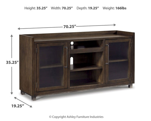 Starmore - XL TV Stand w/Fireplace Option - Brown – TV Stands by Signature Design by Ashley® at Furniture Wholesale Plus , Nashville furniture store