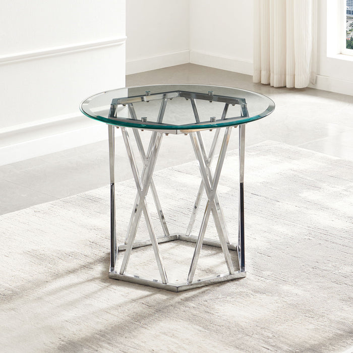Escondido - End Table - Silver – End Tables by Steve Silver Furniture at Furniture Wholesale Plus , Nashville furniture store