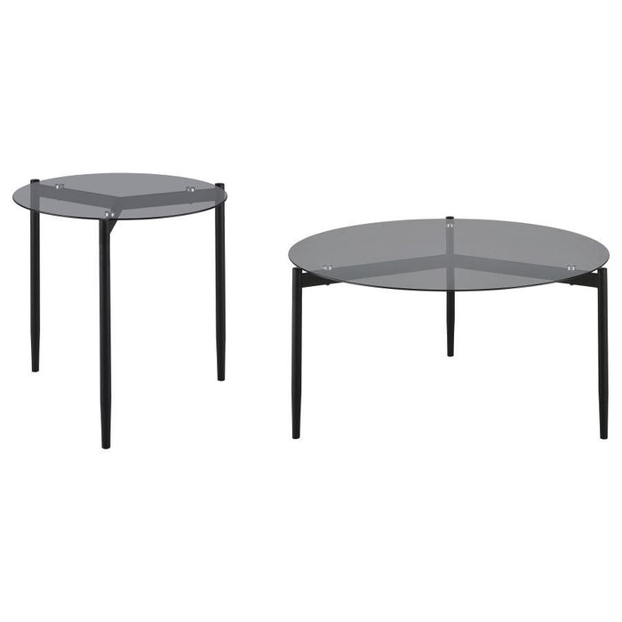 Rosalie - Round Coffee And End Table Set – Table Sets by Coaster Fine Furniture at Furniture Wholesale Plus , Nashville furniture store
