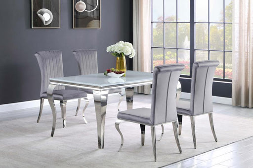 Carone - Rectangular Glass Dining Set - Premium 5 Piece Dining Room Sets from CoasterElevations - Just $1829! Shop now at Furniture Wholesale Plus  We are the best furniture store in Nashville, Hendersonville, Goodlettsville, Madison, Antioch, Mount Juliet, Lebanon, Gallatin, Springfield, Murfreesboro, Franklin, Brentwood