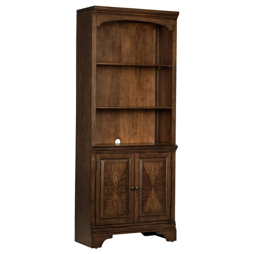 Hartshill - 3-Shelf Cabinet Bookcase - Burnished Oak - Premium Standard Bookcases from CoasterElevations - Just $839! Shop now at Furniture Wholesale Plus  We are the best furniture store in Nashville, Hendersonville, Goodlettsville, Madison, Antioch, Mount Juliet, Lebanon, Gallatin, Springfield, Murfreesboro, Franklin, Brentwood