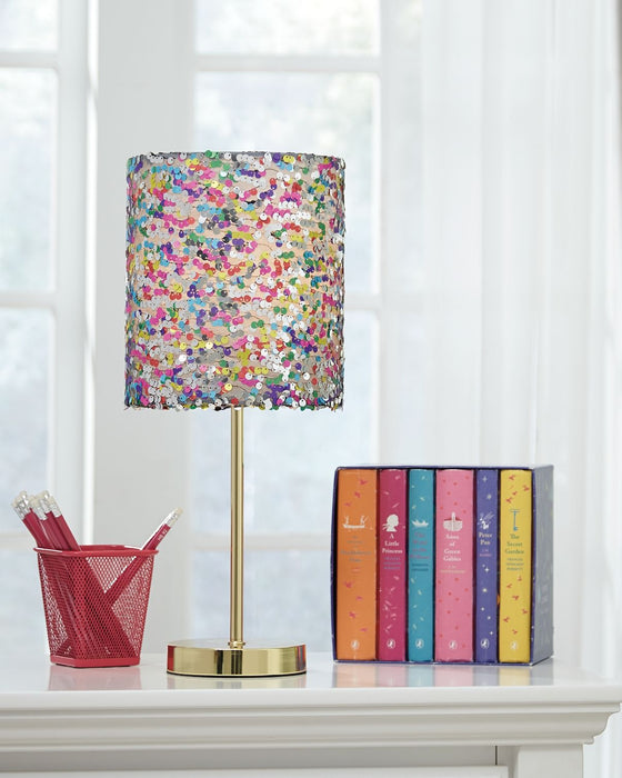 Maddy - Purple - Metal Table Lamp - Premium Table Lamps from Signature Design by Ashley® - Just $58! Shop now at Furniture Wholesale Plus  We are the best furniture store in Nashville, Hendersonville, Goodlettsville, Madison, Antioch, Mount Juliet, Lebanon, Gallatin, Springfield, Murfreesboro, Franklin, Brentwood