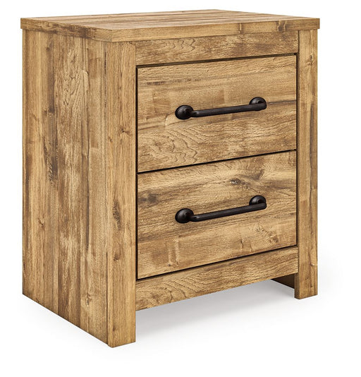 Maystonna - Two Drawer Night Stand - Brown – Accent Nightstands by Signature Design by Ashley® at Furniture Wholesale Plus , Nashville furniture store