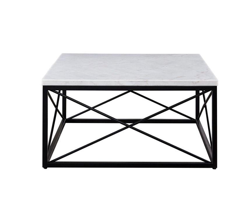 Skyler - White Marble Top Square - White – Coffee Tables by Steve Silver Furniture at Furniture Wholesale Plus , Nashville furniture store