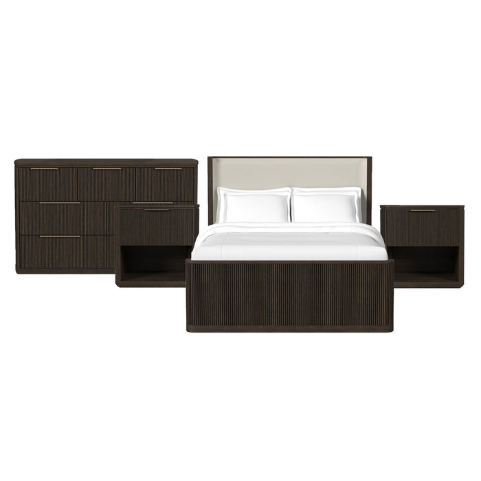 Sylvie - Bedroom Set With Upholstered Bed – 3 Piece Bedroom Sets by Elements International at Furniture Wholesale Plus , Nashville furniture store