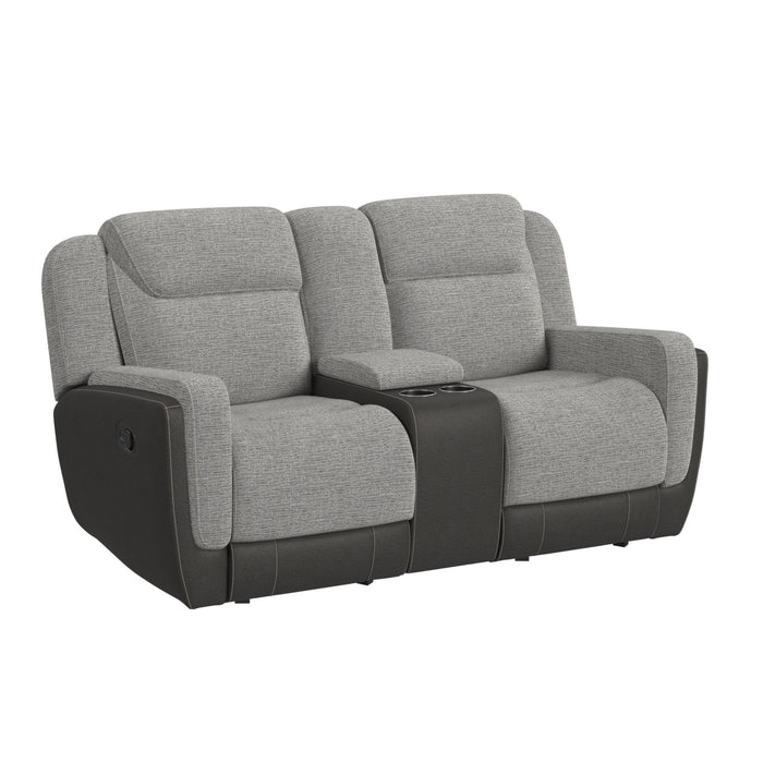 Hornet - Motion Glider Loveseat With Console – Reclining Loveseats by Elements International at Furniture Wholesale Plus , Nashville furniture store