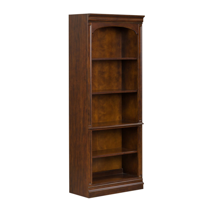 Brayton Manor - Jr Executive Open Bookcase - Cognac – Standard Bookcases by Liberty Furniture at Furniture Wholesale Plus , Nashville furniture store
