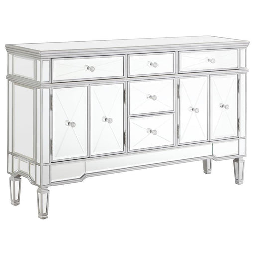 Duchess - 5-Drawer Mirrored Storage Accent Cabinet - Silver – Accent Cabinets by CoasterElevations at Furniture Wholesale Plus , Nashville furniture store