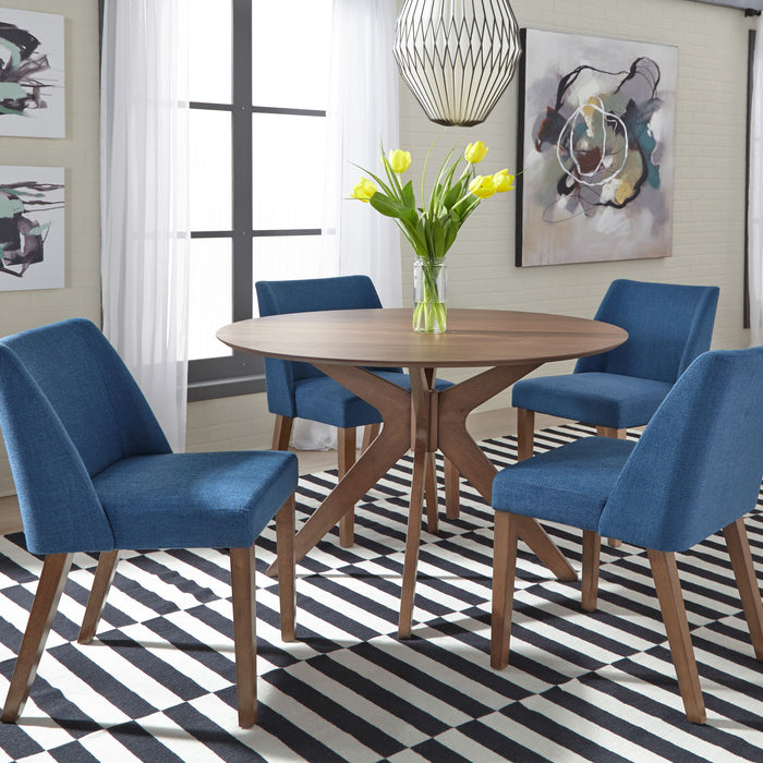 Space Savers - 5 Piece Pedestal Table Set - Walnut – 5 Piece Dining Room Sets by Liberty Furniture at Furniture Wholesale Plus , Nashville furniture store