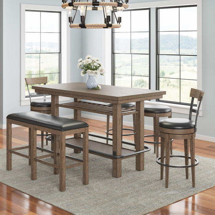 Benton - Swivel Bar Stool - Brown / Dark - Premium Bar Height (28"-30") from Emerald Home - Just $289! Shop now at Furniture Wholesale Plus  We are the best furniture store in Nashville, Hendersonville, Goodlettsville, Madison, Antioch, Mount Juliet, Lebanon, Gallatin, Springfield, Murfreesboro, Franklin, Brentwood