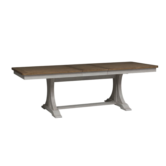 Farmhouse Reimagined - Trestle Table Set – 5 Piece Dining Room Sets by Liberty Furniture at Furniture Wholesale Plus , Nashville furniture store