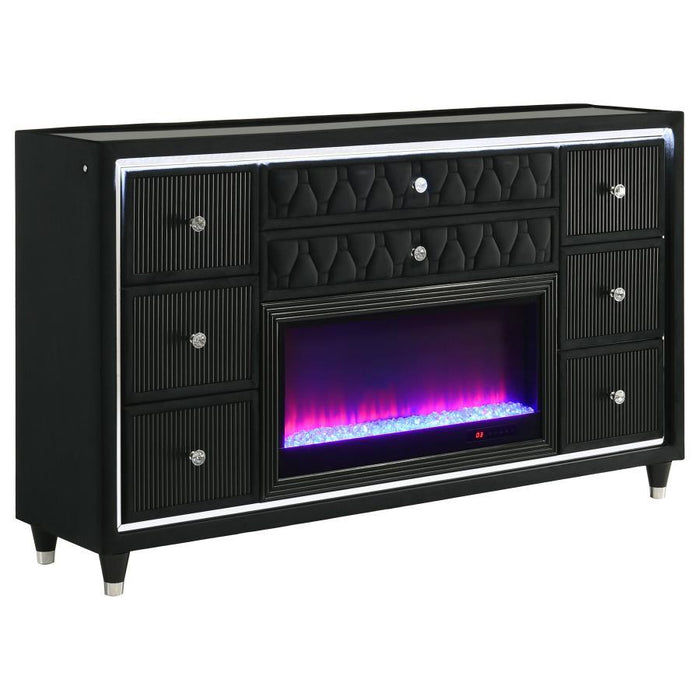 Lorient - 8-Drawer LED Bedroom Flame Box Dresser – Dressers by Coaster Fine Furniture at Furniture Wholesale Plus , Nashville furniture store