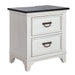 Allyson Park - 2 Drawer Nightstand With Charging Station - Wirebrushed White / Charcoal – Nightstands w/ Charging Stations by Liberty Furniture at Furniture Wholesale Plus , Nashville furniture store