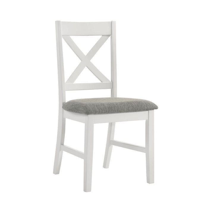 Summerville - 6 Piece Dining Set With Table, 4 Chairs, And Bench - Oak And Antique White – 6 Piece Dining Room Sets by Elements International at Furniture Wholesale Plus , Nashville furniture store