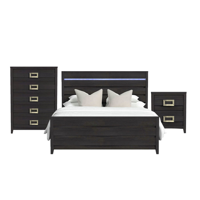 Tobias - Bedroom Set With LED – 3 Piece Bedroom Sets by Elements International at Furniture Wholesale Plus , Nashville furniture store