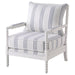 Blanchett - Upholstered Bobbin Accent Chair - White And Navy - Premium Accent Chairs from CoasterElevations - Just $539! Shop now at Furniture Wholesale Plus  We are the best furniture store in Nashville, Hendersonville, Goodlettsville, Madison, Antioch, Mount Juliet, Lebanon, Gallatin, Springfield, Murfreesboro, Franklin, Brentwood